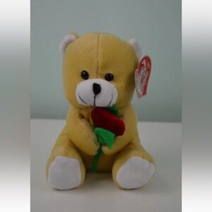 Cuddly Cousins Teddy Bear Plush Stuffed Animal Tan White Red Heart Greenbrier